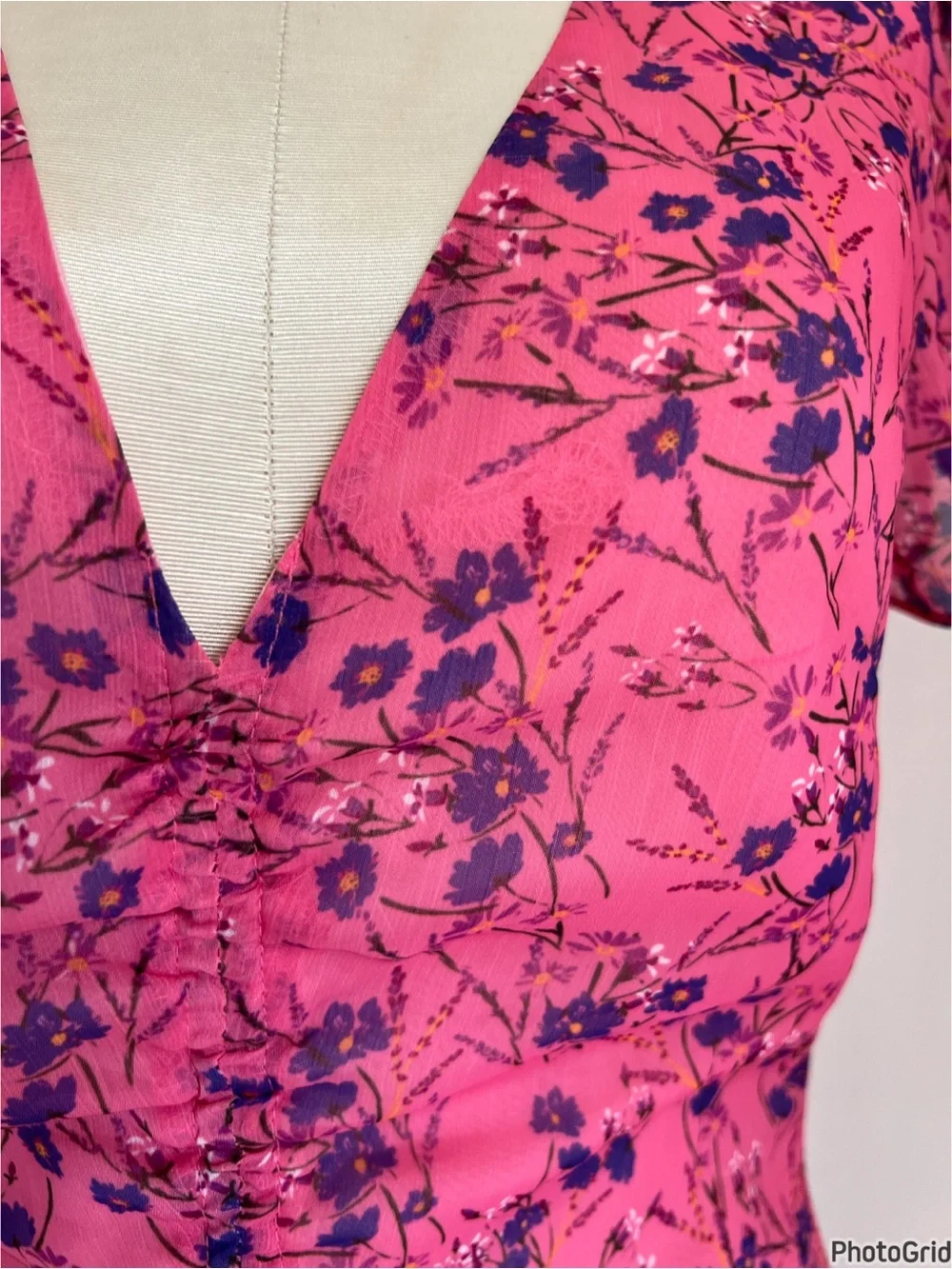 Revolve Majorelle Elaine Pink Floral Midi Dress small - Picture 3 of 4